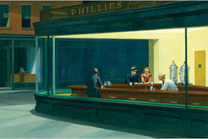 Nighthawks, 1942, by Edward Hopper, oil on canvas (The Art Institute of Chicago/National Gallery of Art; Robert Hashimoto)