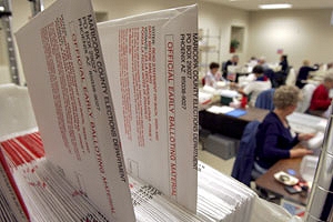 Despite early predictions, no presidential candidate currently has enough delegates to secure the Republican or Democratic party nomination. Arizona Senator John McCain leads the Republican race, but the Democratic contest between New York Senator Hillary Clinton and Illinois Senator Barack Obama remains close. (© AP Images)