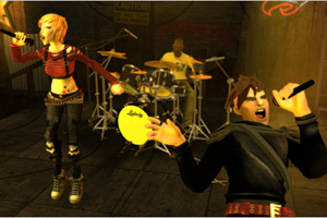 Rock Band players choose their personal characteristics -- including hair color, clothing, accessories and even tattoos.(Harmonix)